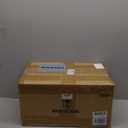 Set of 2 10 Inch Large Taper Planters Outdoor Indoor Tall Resin Flower Pots with Drainage Holes Modern for Front Porch Patio Backyard Plants (White)