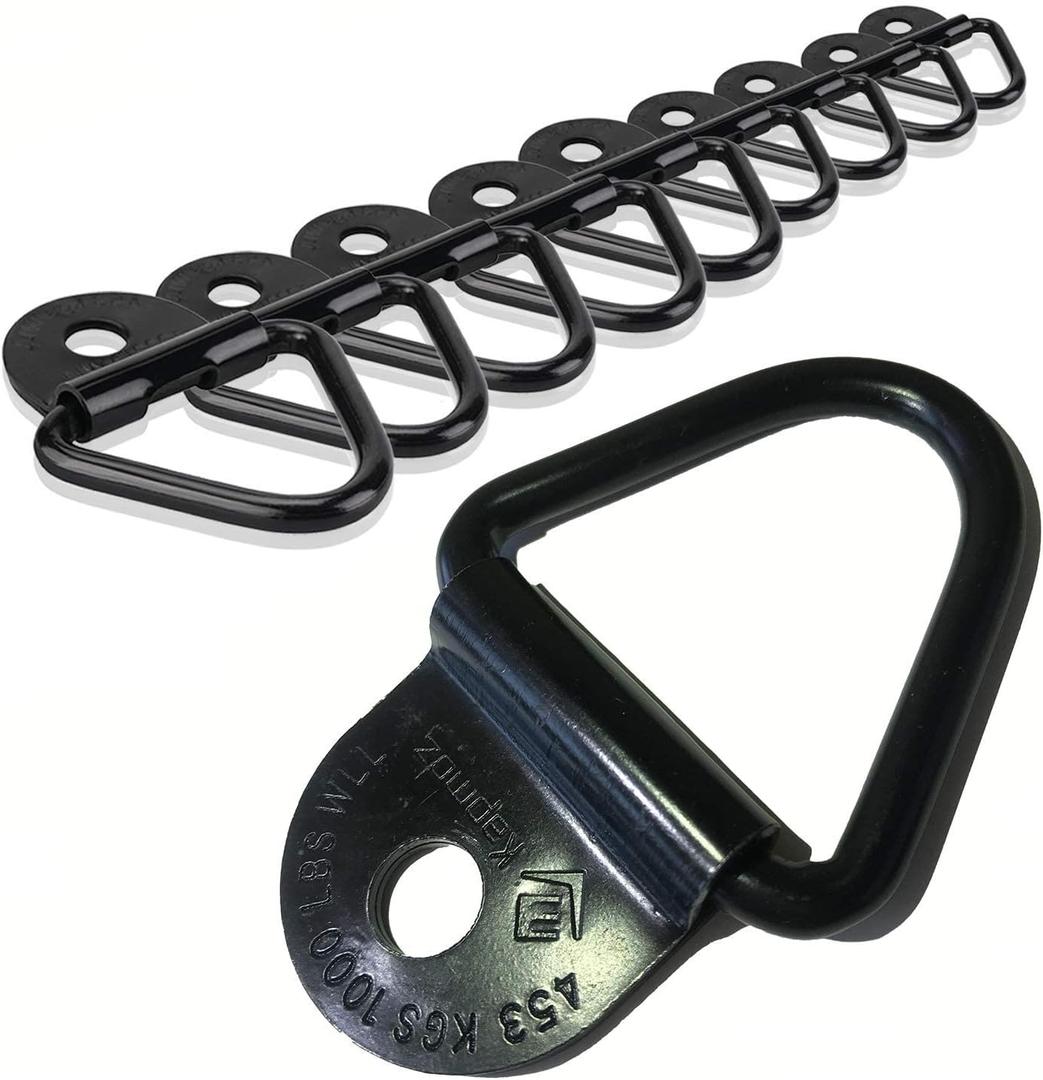 Heavy Duty Truck Bed Tie Down Anchors Rings Trailers Hook Cargo Bolt on V Ring Pickups Rail Accessories (10 Pack)