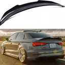 Rear Trunk Spoiler Compatible with 2014-2020 Audi A3 S3 RS3, High Kick PSM Style Spoiler Fits for 14-20 Sedan 4 Door, Exterior Duckbill Spoiler Wing Lip (Carbon Fiber Pattern)
