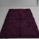 MAYSHINE Plush Shaggy Chenille Bath Mat | Extra Soft, Super Absorbent, Non-Slip Bathroom Rug | Fluffy Microfiber, Area Rug Sets for Bathroom Floor, Kitchen, Living Room | 24"x17" | Plum