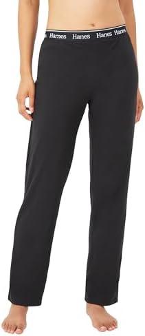 Hanes Womens Originals Lounge Pants, Comfywear Sleep Pants for Women, Straight Leg Loungewear Pants L