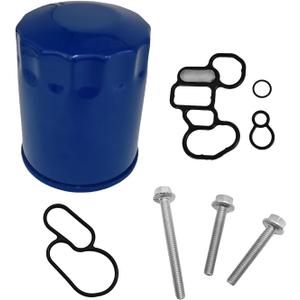 Oil Filter & Oil Pump Gasket & Solenoid Valve Gasket Fit for Honda Accord Odyssey Pilot Ridgeline CL MDX RL TL TSX ZDX, Replace 15400-PR3-004 15400PR3004, With Bolts