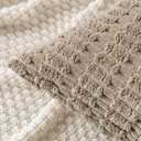 MIULEE Pack of 2 Corduroy Decorative Throw Pillow Covers 12x12 Inch Soft Boho Striped Pillow Covers Modern Farmhouse Home Decor for Sofa Living Room Couch Bed Light Brown