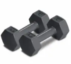 RBX HEX DUMBBELLS PAIR, 5LB EACH 