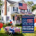 5 x 250th Anniversary America Garden Flag, 250 Anniversary USA Flag 1776-2026 Commemorative Patriotic 250 Year Banner 4th of July Freedom Yard Sign Double-Sided Waterproof Garden Flag 12x18 Inch