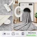 Washable Rug 9x12 Area Rugs: Modern Geometric Rugs for Living Room Non Slip Soft Low Pile Moroccan Indoor Carpet for Bedroom Nursery Dining Room Home Office (Grey, 9'x12')