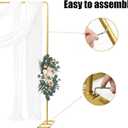 6.6FTx6.6FT Square Backdrop Stand, Gold Wedding Arch Backdrop Stand, Metal Heavy Duty Balloon Arch Stand Frame for Wedding Party Birthday Baby Shower Decoration Anniversaries (gold, 6.6FT*6.6FT)
