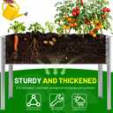 Land Guard 2 Pack Galvanized Raised Garden Bed with Legs & Wheels, 361232in Metal Elevated Raised Planter Box for Backyard, Patio, Balcony, 300lb Capacity, Silver