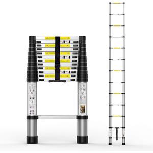Telescoping Extension Ladder 12.5FT, Aluminum Telescopic Ladders with Carry Bag for Outdoor Indoor Use