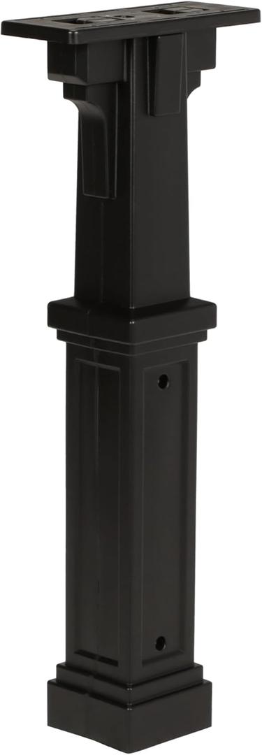 Architectural Mailboxes Grand Haven Plastic Mailbox Post, Compatibility Code A, B, C, D, GHP00BAM, Black