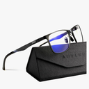 ANYLUV Gaming Glasses for Men + Al-Mg Metal Computer Blue Light Blocking Glasses