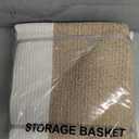 OIAHOMY 13 Kallax Inch Cube Storage Bins, 3-Pack Cotton Rope Woven Baskets for Organizing, Kallax Insert Storage Baskets for Shelves, Baby Nursery, Closet Organizer, 15*13*12.6IN, Brown & White