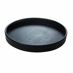 OMEM Reptile Food Bowl Water Dish,Feeding Dish, Birds Bowl (L, Black)