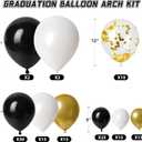 Graduation Decorations 2026 Graduation Party Decorations Set of 4 Boxes with 129pcs Balloons Arch Garland Kit Party Supplies for Any Grades Black