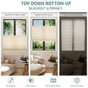 MYshade Top Down Bottom Up Shades Light Filtering Shade Cordless Blinds for Indoor Windows Honeycomb Cellular Sheer Window Blinds & Shades Easy to Install 44" W X 72" H (Beige)