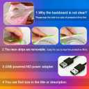 SYLHOME Nails Led Neon Light Sign Pink Business Wall Windows Sign Decor Nails Bar Beauty Salon Girls Bedroom Hanging Light Up Sign USB Birthday Makeup Decor 15.75"X8.7"