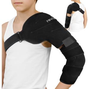 REVIX Youth Arm Ice Pack Wrap for Pitchers  Reusable Ice Arm Sleeve for Young Volleyball Player & Athletes, Cold Compression Therapy for Shoulder & Elbow, Throwing Recovery, Muscle Relaxation & Daily Use (Small)