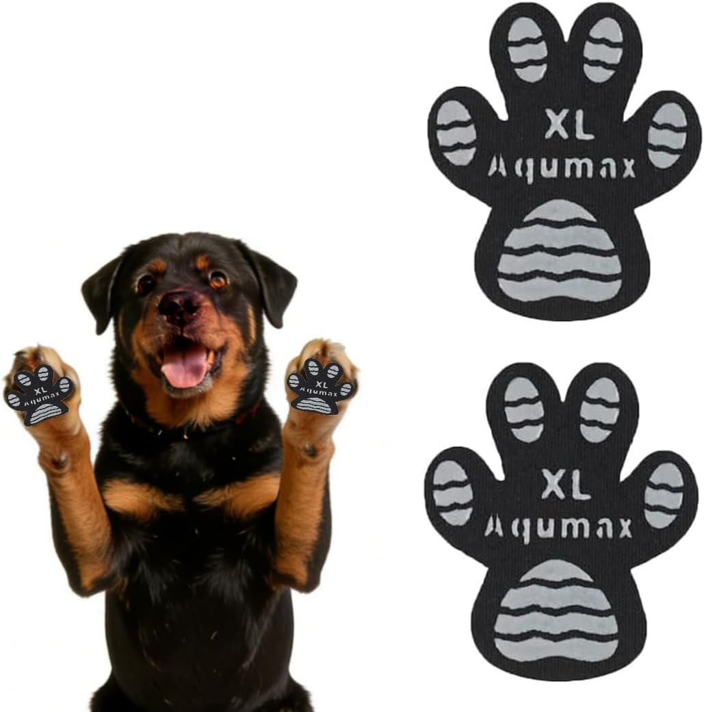 Dog Paw Protector Non-Slip Gripper Traction Pads,Walk Assistant for Senior Dogs,Foot Stickers for Hardwood Floors,Dog Shoes Booties Socks Replacement,6 Sets (24 pcs) XL Black
