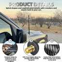 Universal Car Antenna Compatible with Ford Jeep JKU JLU Wrangler JK Rubicon Sahara Gladiator 2007-2024, Designed for Optimized FM/AM Reception, Flexible Rubber Antenna Replacement, (2in1,7&13IN)