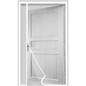 HOMWMPA Side Opening Magnetic Screen Door, Fit Door Size 32 x 80 Inch, Reversible Left and Right Removable Screen Door Mesh with Strong Magnet, Actual Mesh Size 34" x 81", White