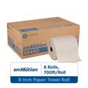enMotion GeorgiaPacific (by GP PRO) 8 in 700 Linear Feet Recycled Paper Towel Roll, Brown, 6Roll Case Paper Towel Rolls, 89440, 6 CT