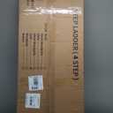 HillhutApex 4 Step Foldable Aluminum Step Ladder with Handgrip, Anti-Slip Pedal, 330 lbs Capacity, Lightweight & Portable for Home, Kitchen, Office, Garage (Gold)