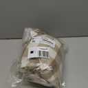 Smiry Round Picnic Tablecloth, Elastic Waterproof Fitted Vinyl Tablecloths for 36"-44" Tables, Flannel Backed Buffalo Plaid Table Cover for Dining, Camping, Outdoor, White and Khaki