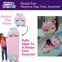Happy Nappers: Pillow & Sleepy Sack: Medium - Rainbow Unicorn - 54 x 20, Plush Animal Character, 2-in-1 Pillow Sleeping Bag, Play, Kids Ages 3+