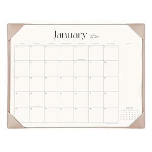 Simplified Desk Calendar 2026 with Desktop Mat, Cabbrix Large Desk Pad Calendar 21" x 16-1/2" Runs From January 2026 to December 2026, Desk Blotter Calendar for Home School and Office (Apricot) : Office Products