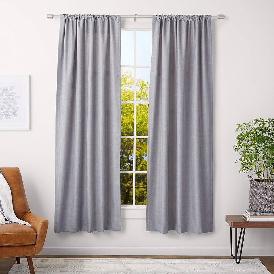 Gray Pole Curtain 28 cm extends to 52 cm