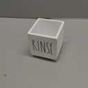 Bathroom Cup Dispenser, Farmhouse Dixie Cup Holder, 3 oz 5 oz Paper Mouthwash Cup Storage Box, Wooden Disposable Cup Caddy, Water Dispenser Cup Holder for Countertop (White)