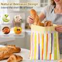 2-Pack Beeswax Bread Bags for Sourdough Homemade BreadXL Reusable Beeswax Bread Storage BagPortable with large capacityKeeps Fresh, Easy to Clean