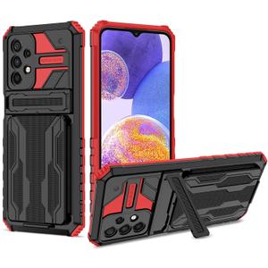 Case for Galaxy A23 4G Case, for Samsung A23 5G/for Galaxy M23 5G SM-A236U Wallet Case with Detachable Card Holder, Stand Rugged Shockproof Protective Phone Cover for Samsung Galaxy A23 Red
