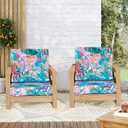 EHouseHome Patio Chair Seat Cushion Covers,Washable Slip Covers Replacement,Waterproof Outdoor Furniture Cushion Pillow Seat Cover for Couch,Garden,Sofa,22"×20"×4"(4 Covers Only,Tropical Leave)