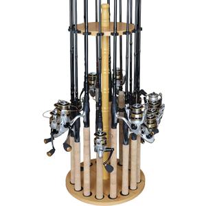 Rush Creek Creations | Rod Holder for 16 Fishing Poles, Garage Organization and Storage, for Reels, Gear, Accessories, Tackle Box