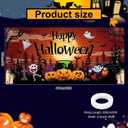 Halloween Garage Door Cover, 6 x 13 Ft Scary Pumpkin Ghost Garage Backdrop Wall Hanging Banner for Indoor Outdoor Holiday Party Happy Halloween Large Haunted House Decorations