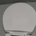 Round Toilet Seat, Standard 16.5 Slow/Soft Close Round Toilet Seat for Round Toilets, No-Slam Quiet-Close Lid, Easy-to-Install, White, Durable Never-Loosen Design