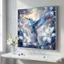 Morudeor Hummingbird Diamond Painting Kits for Adult Beginners, 5D Birds Flowers Diamond Art, DIY Round Full Drill Diamond Dot Gem Art Kits for Home Decor 13.8 X 13.8 Inch