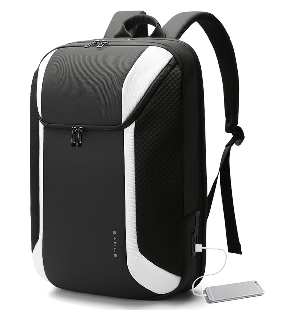 BANGE Smart Business Laptop Backpack Waterproof can fit 15.6-17.3 Inch Laptop with 3.0 USB charging port for men