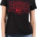 Junk Food NBA Monochrome Team Logo - Women's Short Sleeve Fan Tee - Officially Licensed NBA Apparel (XX-Large, Black)