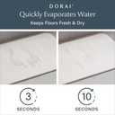 Dorai Home Bath Stone Mat 23.6"x15.4"  Luxury Diatomite Stone Mat, Quick-Dry, Non-Slip, Rain Sandstone