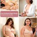 Momcozy Nursing Bras for Breastfeeding, Seamless Pregnancy Maternity Bra Wireless Classic Jelly Strip Support Nursing Bra (Pink, XXL)