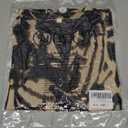 Betu Women's Plus Size Tops 3/4 Ruffle Sleeve Casual Work Mesh Blouses Printed Tunics Shirts (Dyed Beige, Large)