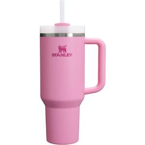 STANLEY Quencher H2.0 Tumbler with Handle and Straw 40 oz | Flowstate 3-Position Lid | Cup Holder Compatible for Travel | Insulated Stainless Steel Cup | BPA-Free | Peony