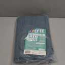 POLYTE 430 GSM Microfiber Quick Dry Lint Free Oversize Bath Towel Set, 6 Piece (Waffle Weave) (Green)