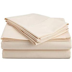 Luxury 4 Piece Egyptian Cotton Sheets King Size - 550 Thread Count, 100% Cotton Sheets, 19-21" Inch Deep Pockets King Size Sheet Set, Ivory