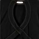 SOLY HUX Women Open Back Tops Workout Backless Tee Casual Athletic Shirts Short Sleeve Oversized Gym T Shirt (Black, XL)