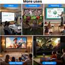 120inch Projector Screen with Stand: Portable Projector Screen Outdoor Indoor Front/Rear16:9 4K HD with Carry Bag, Sandbag - Lightweight Movie Screen for Backyard, Camping, Theater