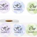 2 Inch His Her Our Favorite Sticker Candy Bags Wedding Favor Stickers Rustic Wedding Favor Stickers Labels 480 Pcs