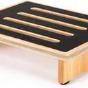 StrongTek 3.5" One Step Stool for Adults, Sturdy Wooden Riser with Non-Slip Rubber Top, 440 lb Capacity, No Assembly Required, Portable for Kitchen, Bathroom, Bedside, Kids & Seniors